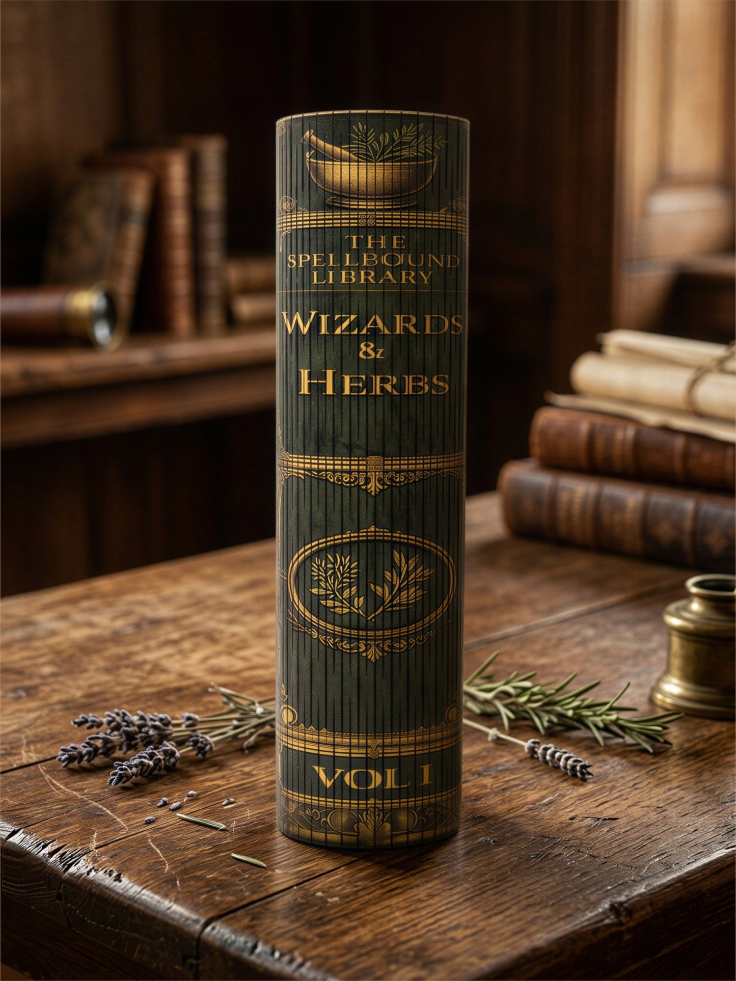 Vol I & II Bundle – Wizards and Herbs + Spices of the Seven Seas Handmade Wooden Spice Books