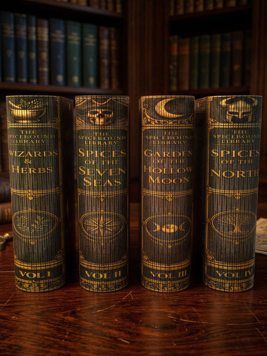 The Complete Spicebound Library – All Four Volumes Handmade Wooden Spice Books