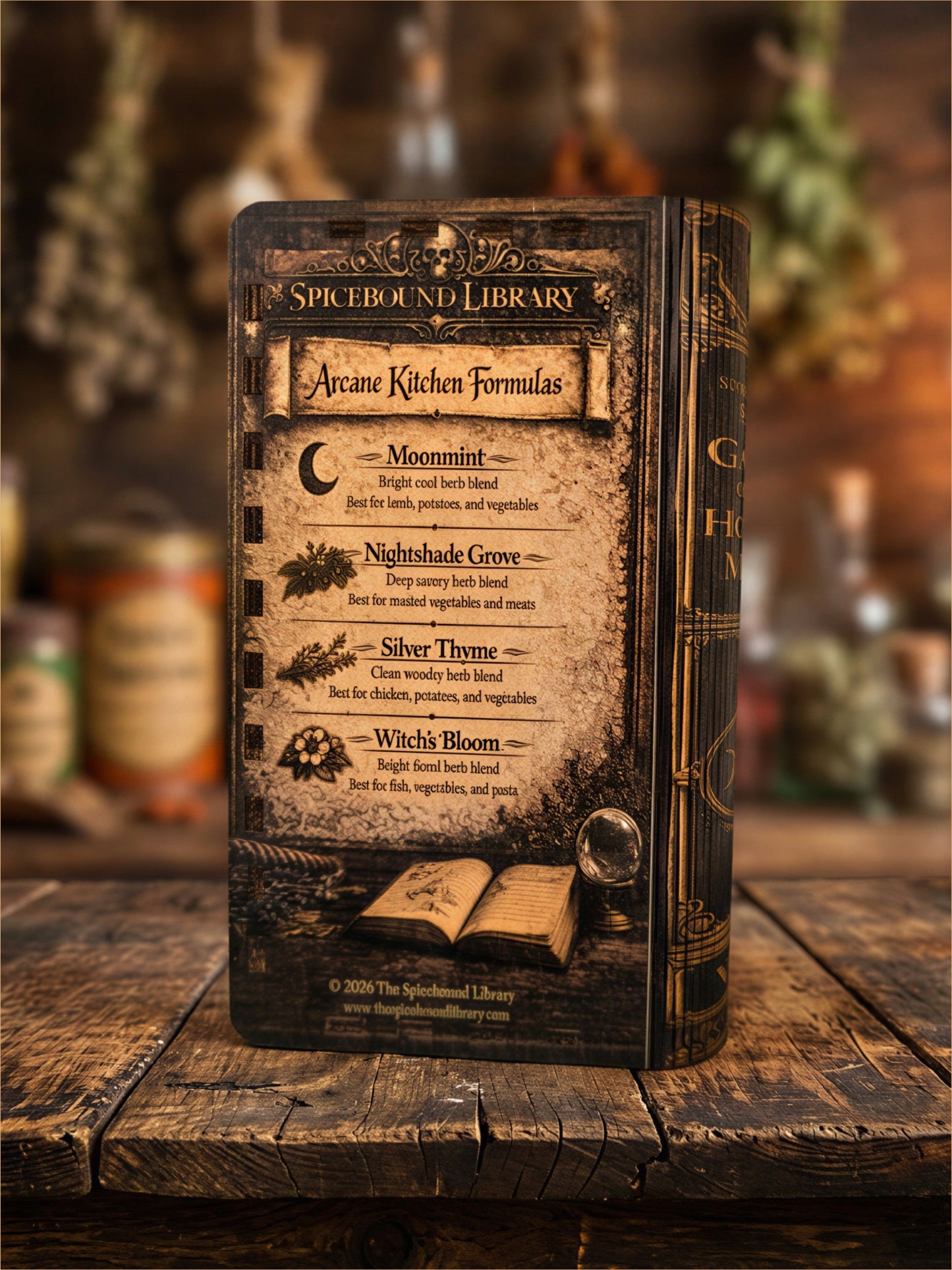 The Complete Spicebound Library – All Four Volumes Handmade Wooden Spice Books