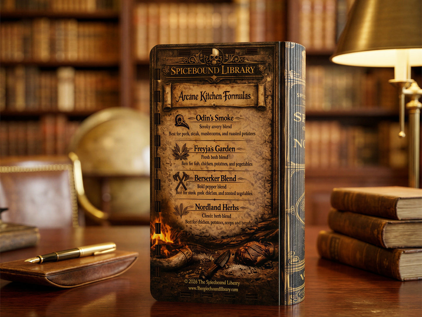 The Complete Spicebound Library – All Four Volumes Handmade Wooden Spice Books