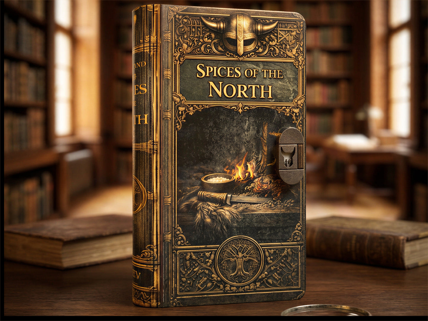 The Complete Spicebound Library – All Four Volumes Handmade Wooden Spice Books