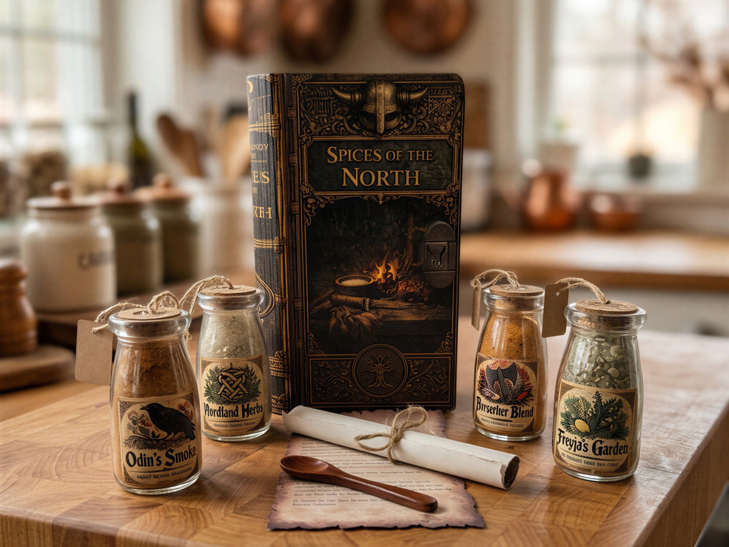 Vol IV Spices of the North Handmade Wooden Spice Book