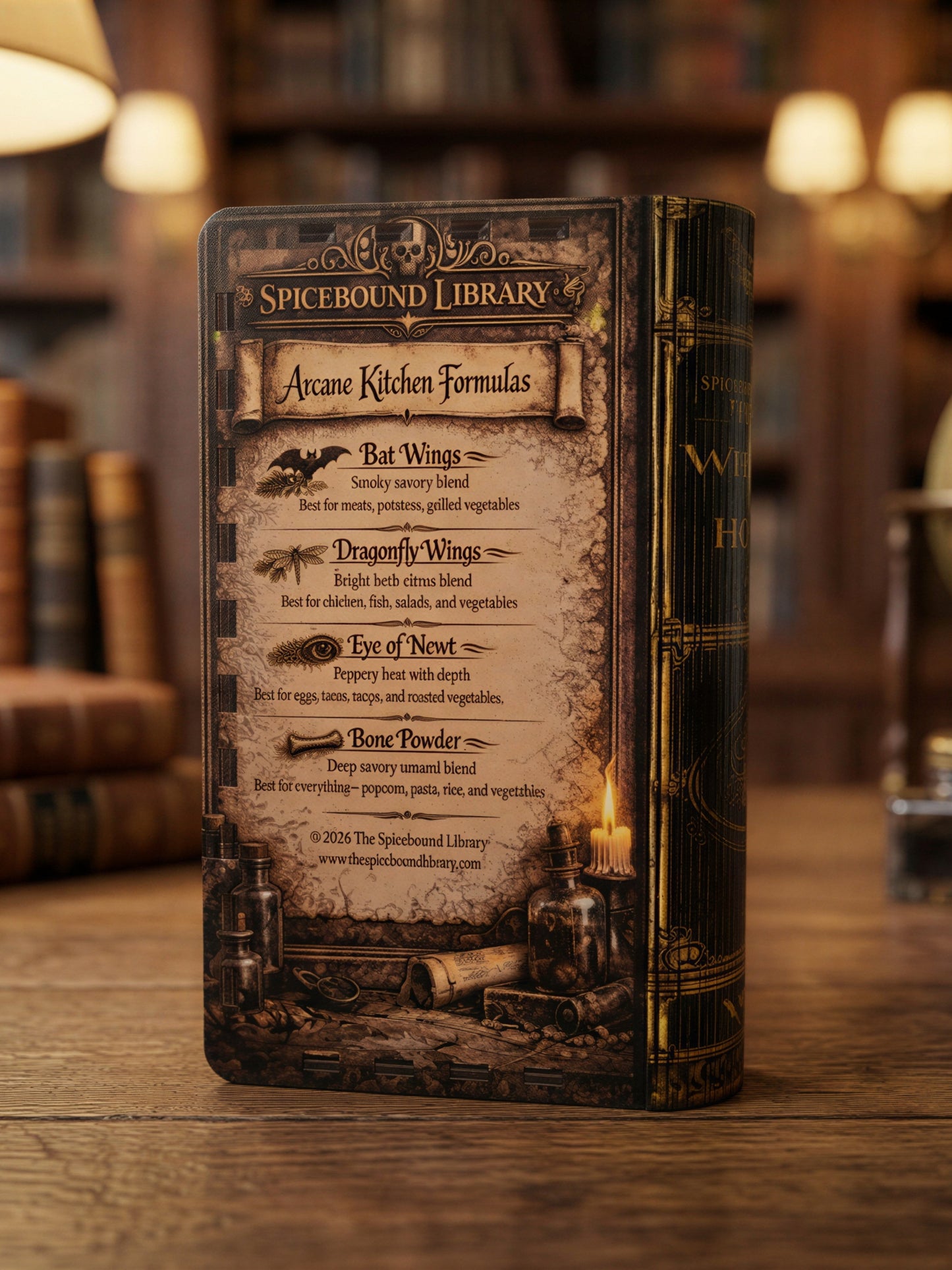 The Complete Spicebound Library – All Four Volumes Handmade Wooden Spice Books